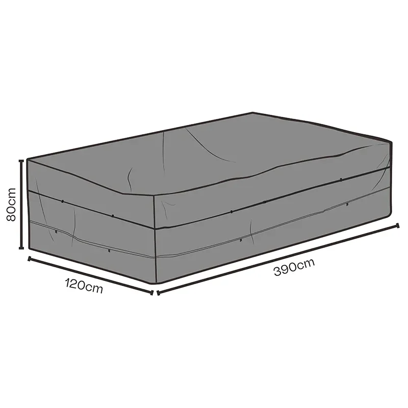 Brafab, Møbelbeskyttelse spisestue sæt 390x120x80 cm Black breathable