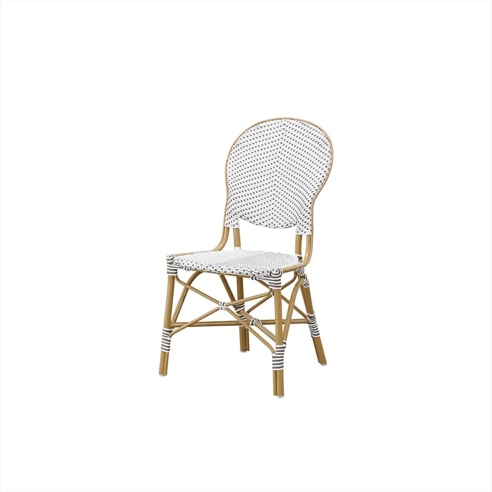 Sika Design, Isabell stol hvid m/cappucino prik