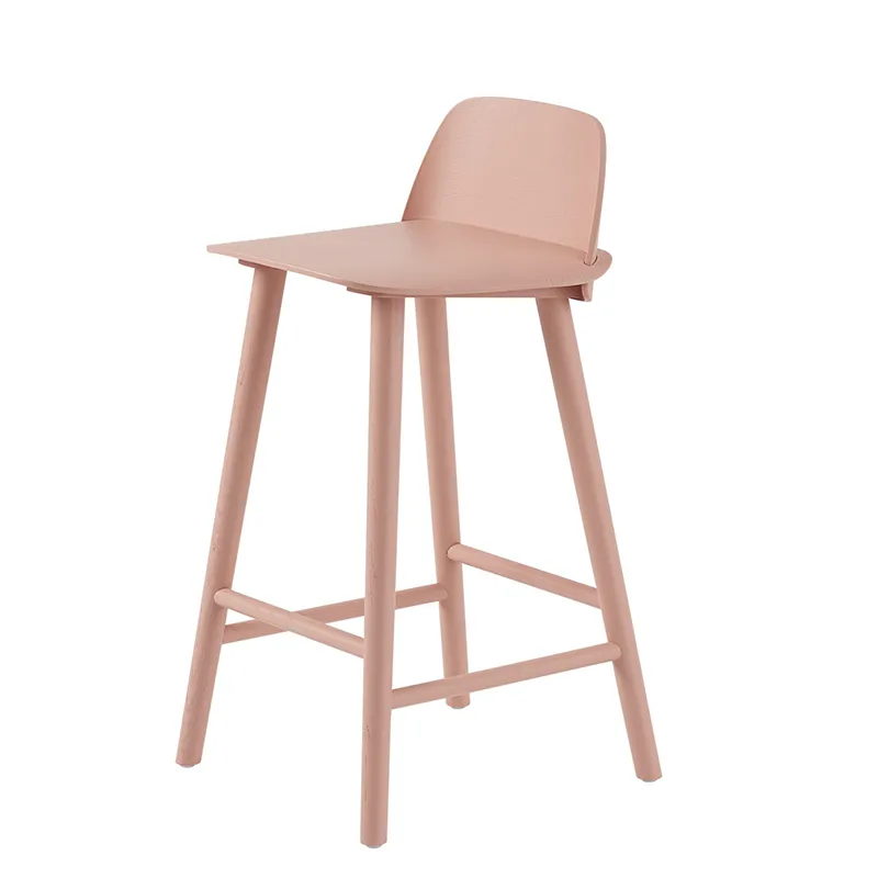 Muuto, Nerd barstol 65 cm - med fodstøtte i metal - Tan Rose