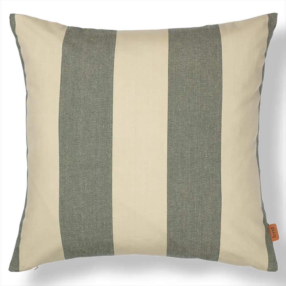 Ferm Living, Strand Ornamental pude Dark Lichen/Parchment