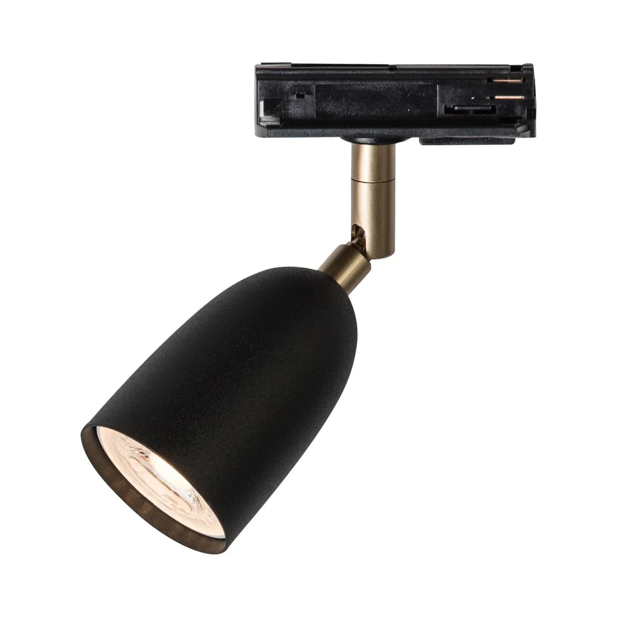 Belid, Radiell Spotlight Global 1-faset sort struktureret/messing Gu10