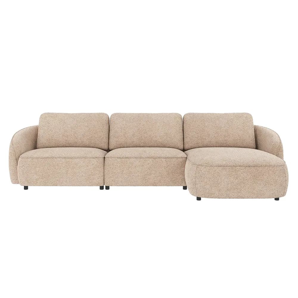 Rowico Home, Norris sofa 4-personers sofa chaiselong højre stof Anna lys beige