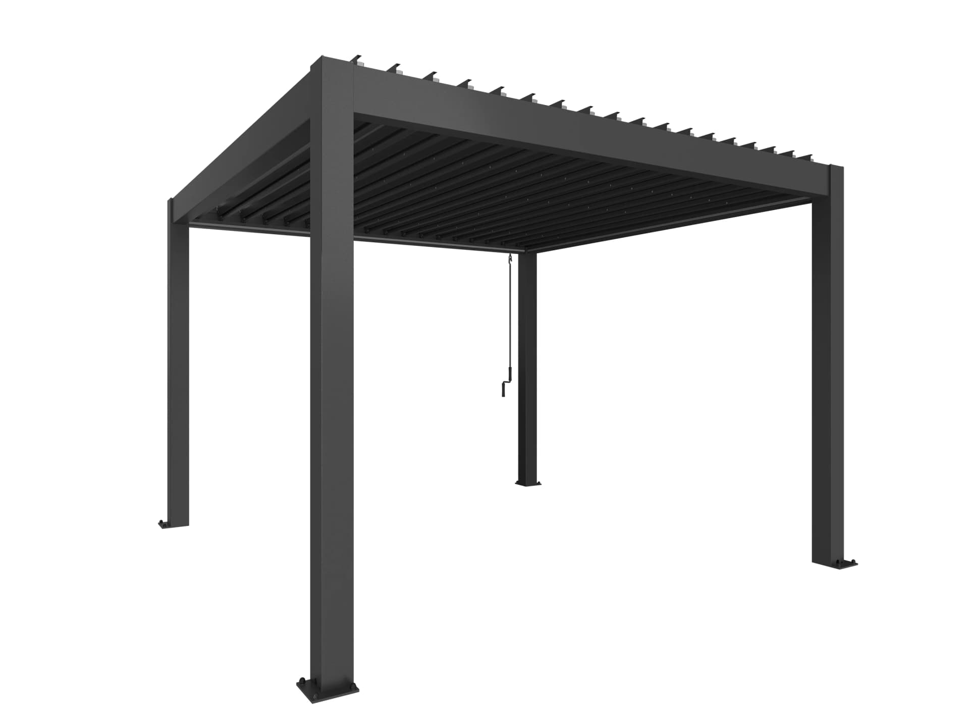 Biohort, Pergola størrelse 3,5 x 3,5 metallic mørkegrå