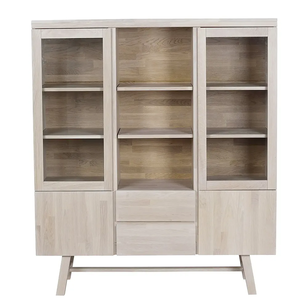 Rowico Home, Brooklyn skab 130 cm hvidpigmenteret eg