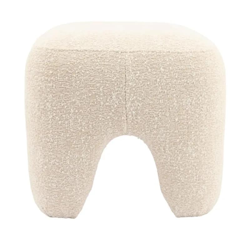 By-Boo, Bayo skammel 46x46x43 cm polyester beige