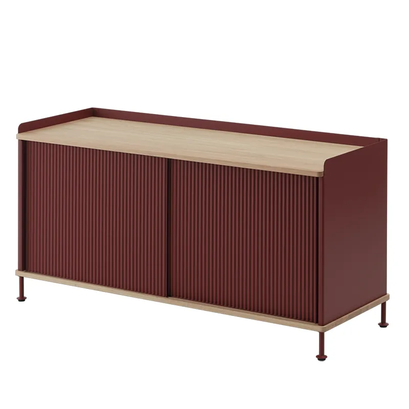 Muuto, Enfold skænk 124 x 45 cm - oiled oak Deep Red