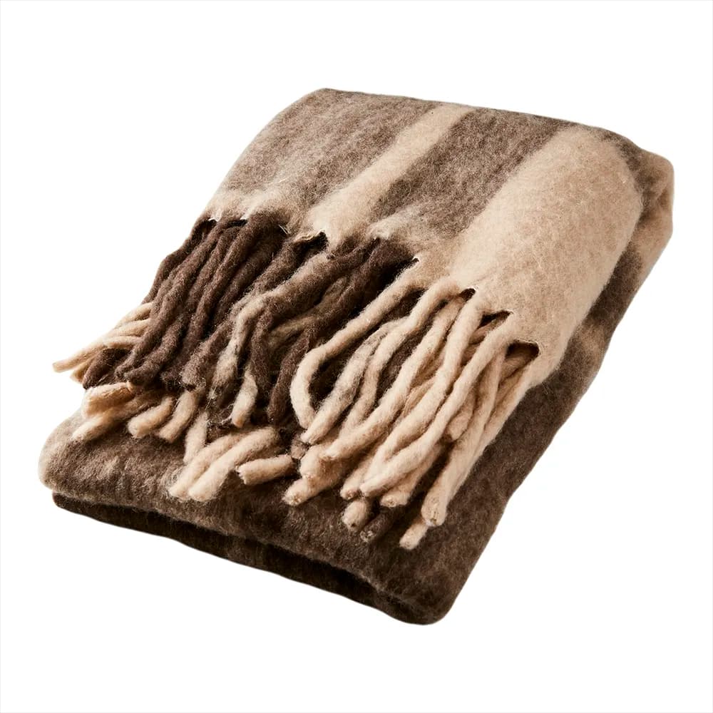 Affari of Sweden, FRASSE plaid brun/beige/grå