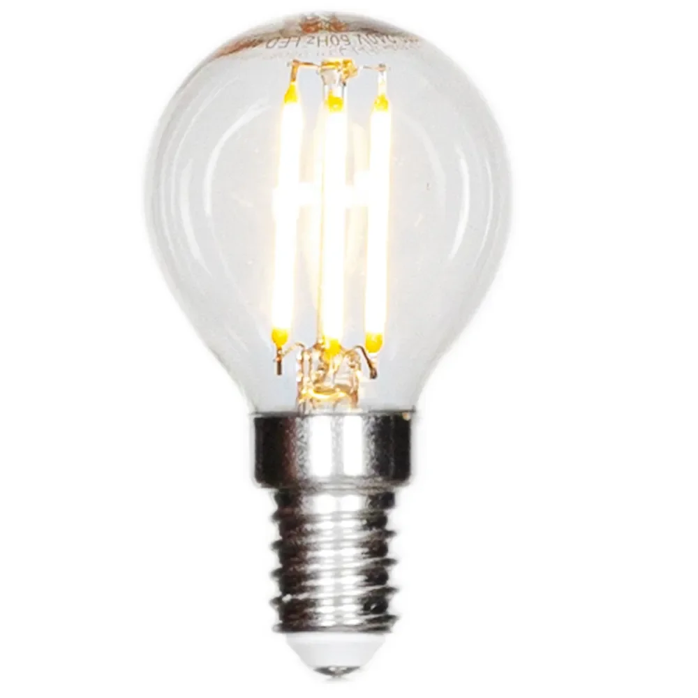 by Rydéns, Filament lyskilde LED dæmpbar globe E14 4W Ø45mm Transparent