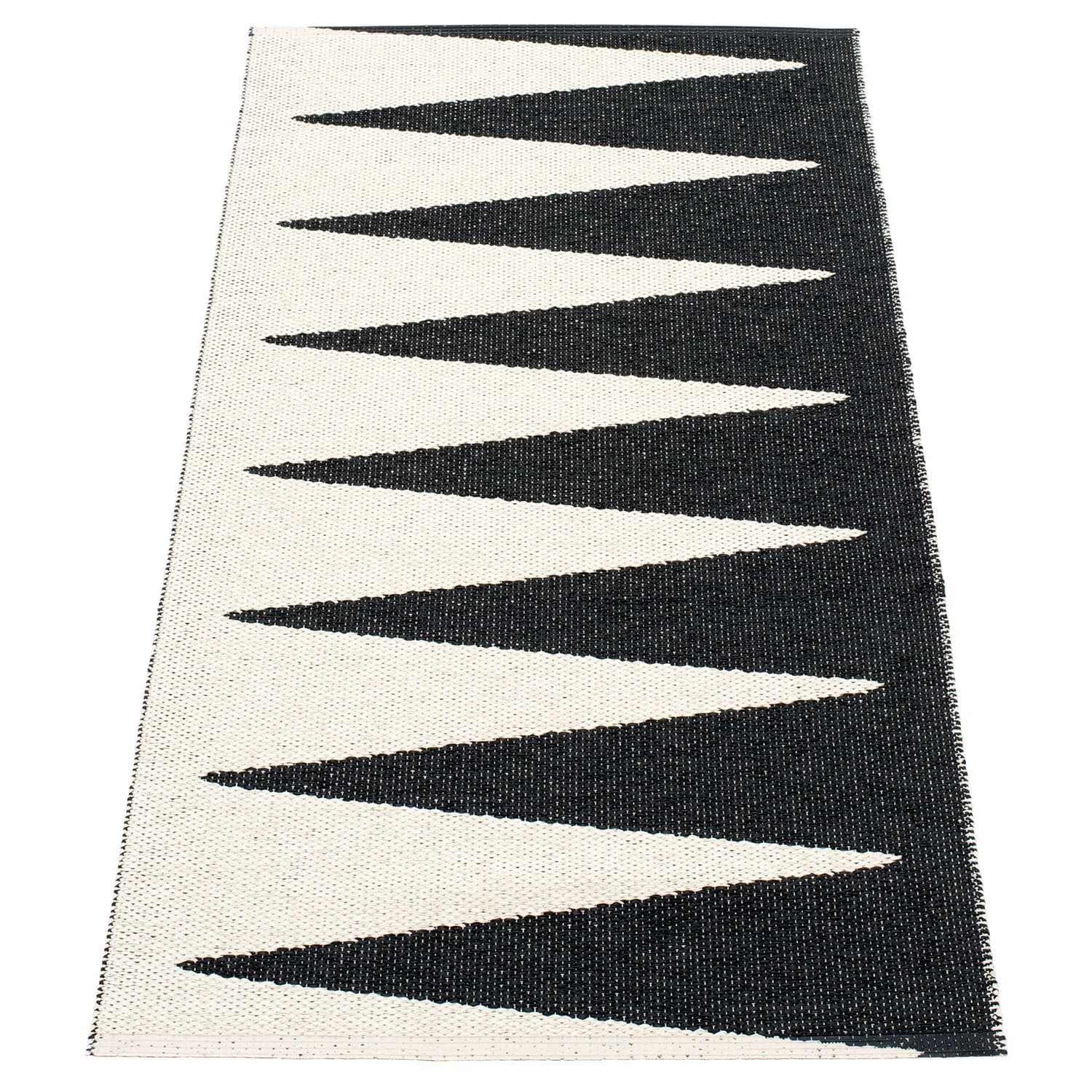 Pappelina, Vivi tæppe 70x150 cm black / vanilla