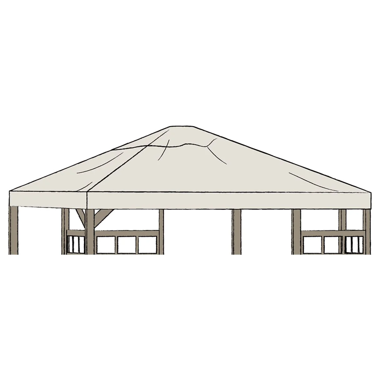 Brafab, Hov pavillontag 300x400 beige