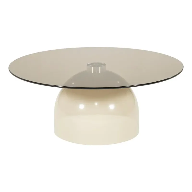 By-Boo, Irona large sofabord 80x80x33 cm glas beige