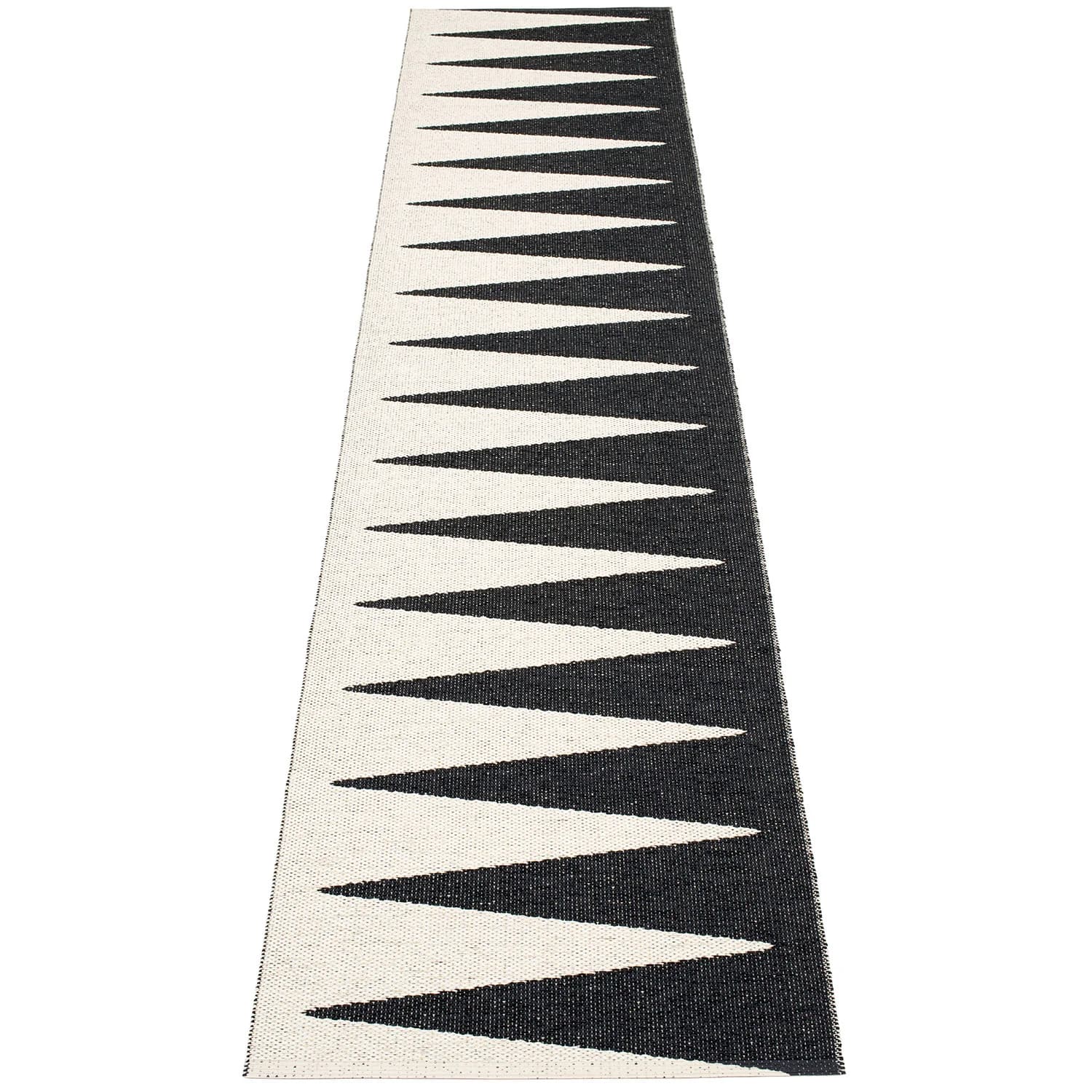 Pappelina, Vivi tæppe 70x350 cm black / vanilla