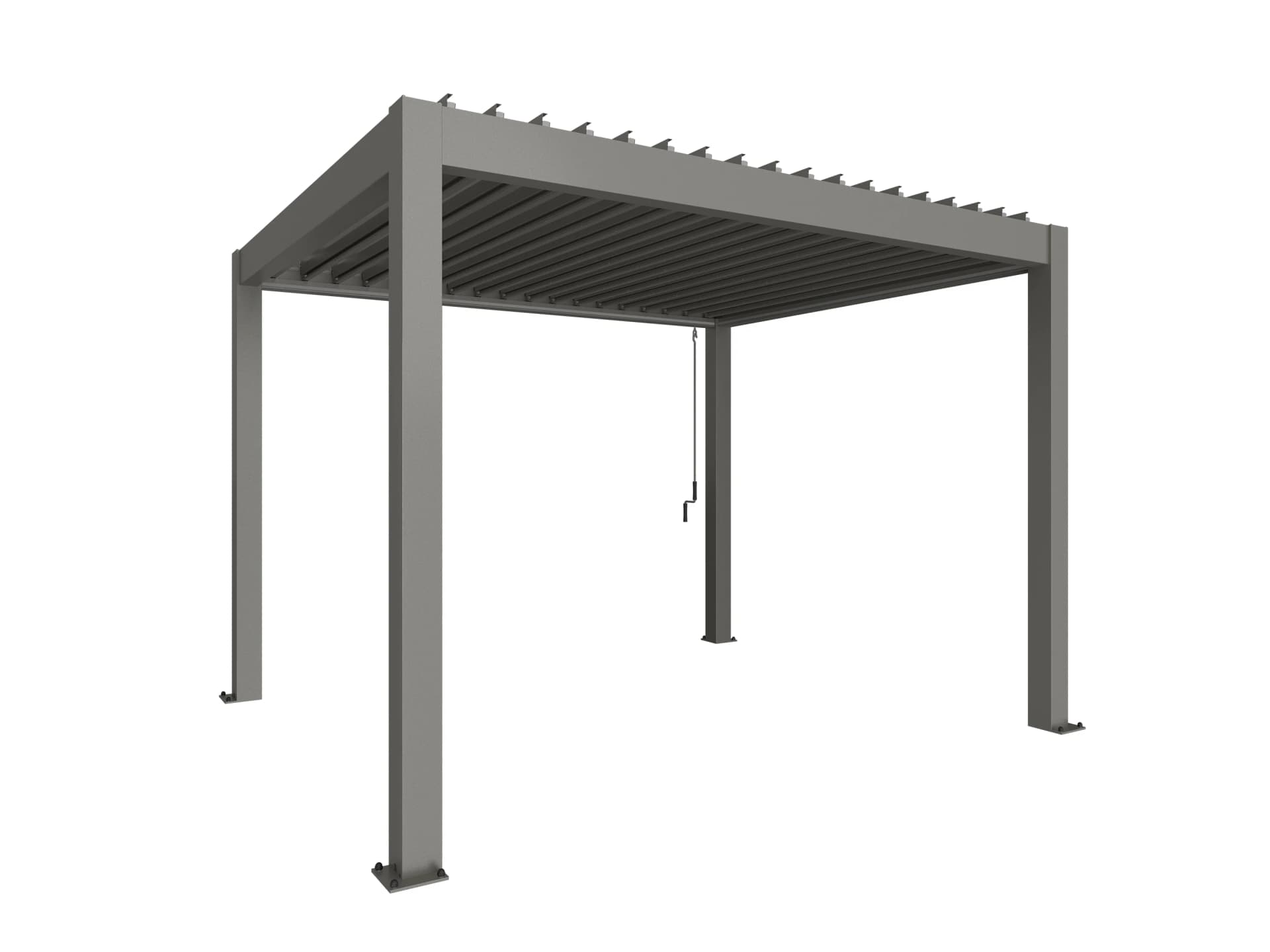 Biohort, Pergola størrelse 3,5 x 3 metallic quartz grå