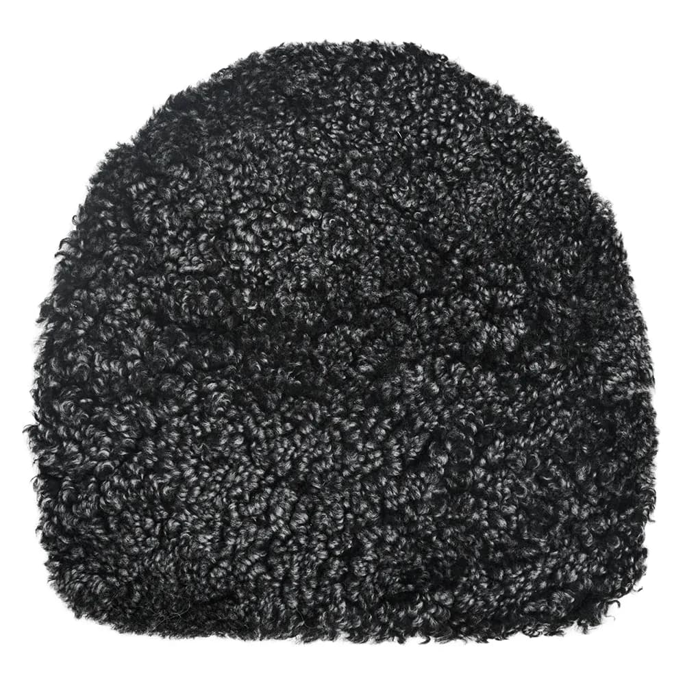 Skinnwille, Curly forma Sittepute av saueskinn Dark Grey