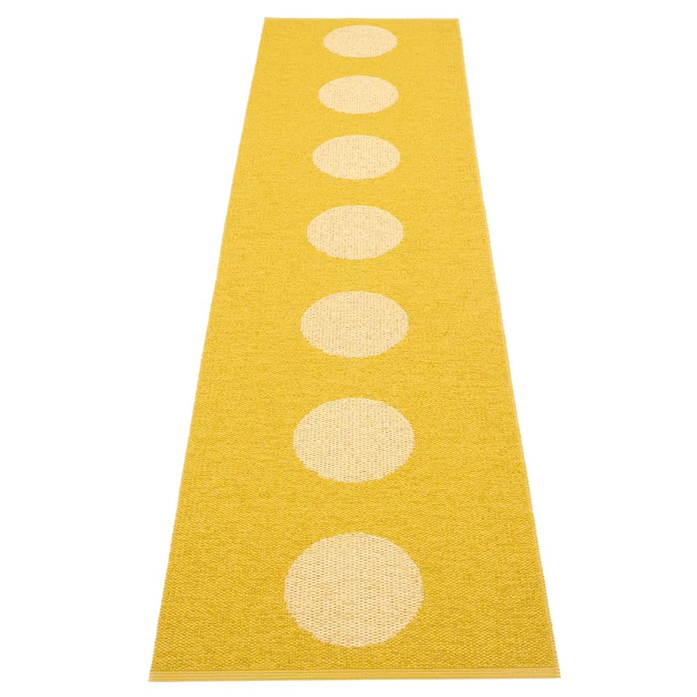 Pappelina, Vera Pop tæppe Mustard/Pale Yellow 70 x 280cm