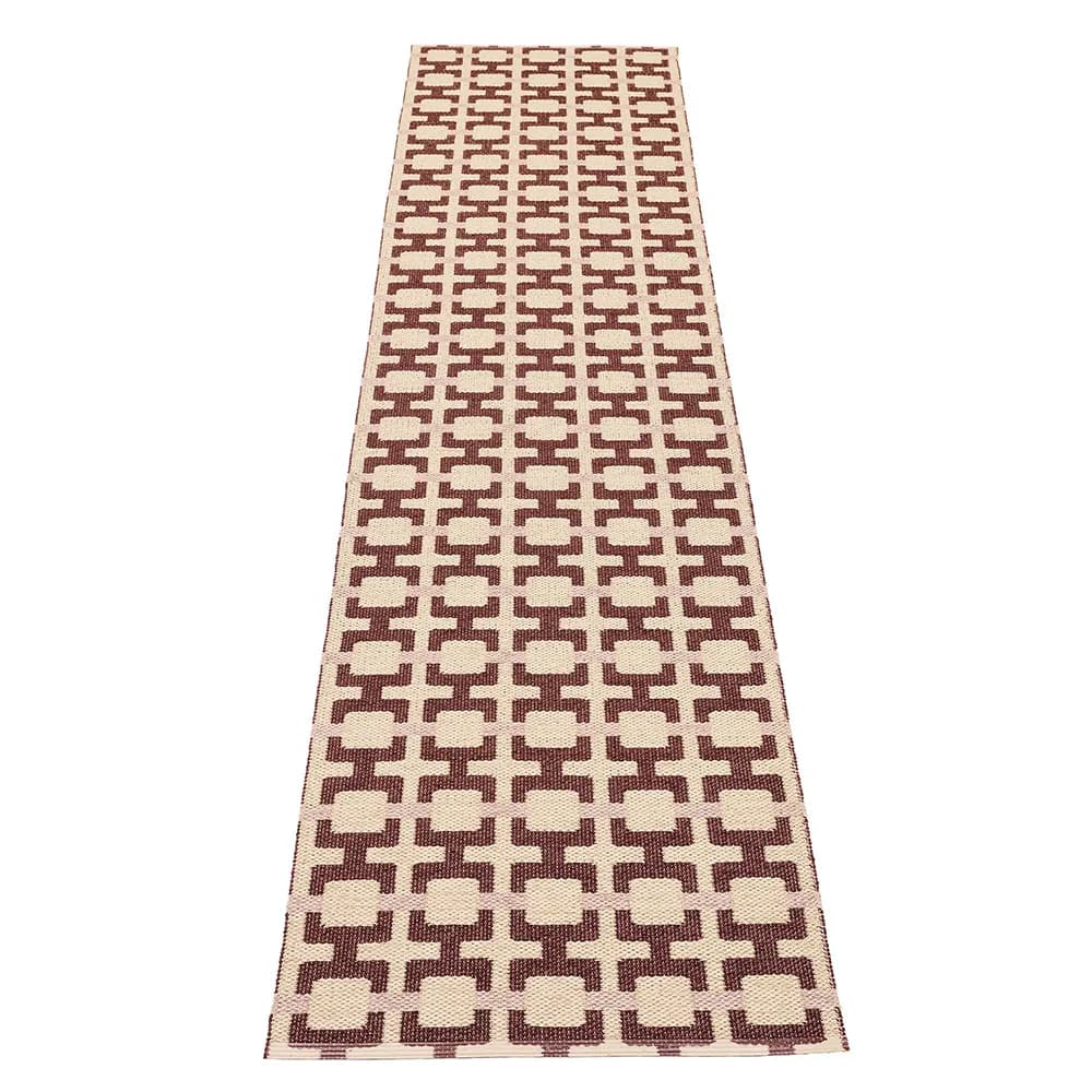 Pappelina, Tom tæppe Burgundy/Cream/Pale Rose 70 x 300 cm