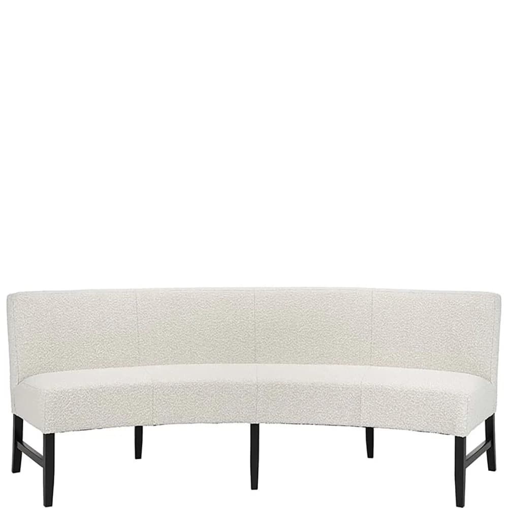 Artwood, GISELLE spisesofa afrundet - 220 cm, Nobu bouclé creme