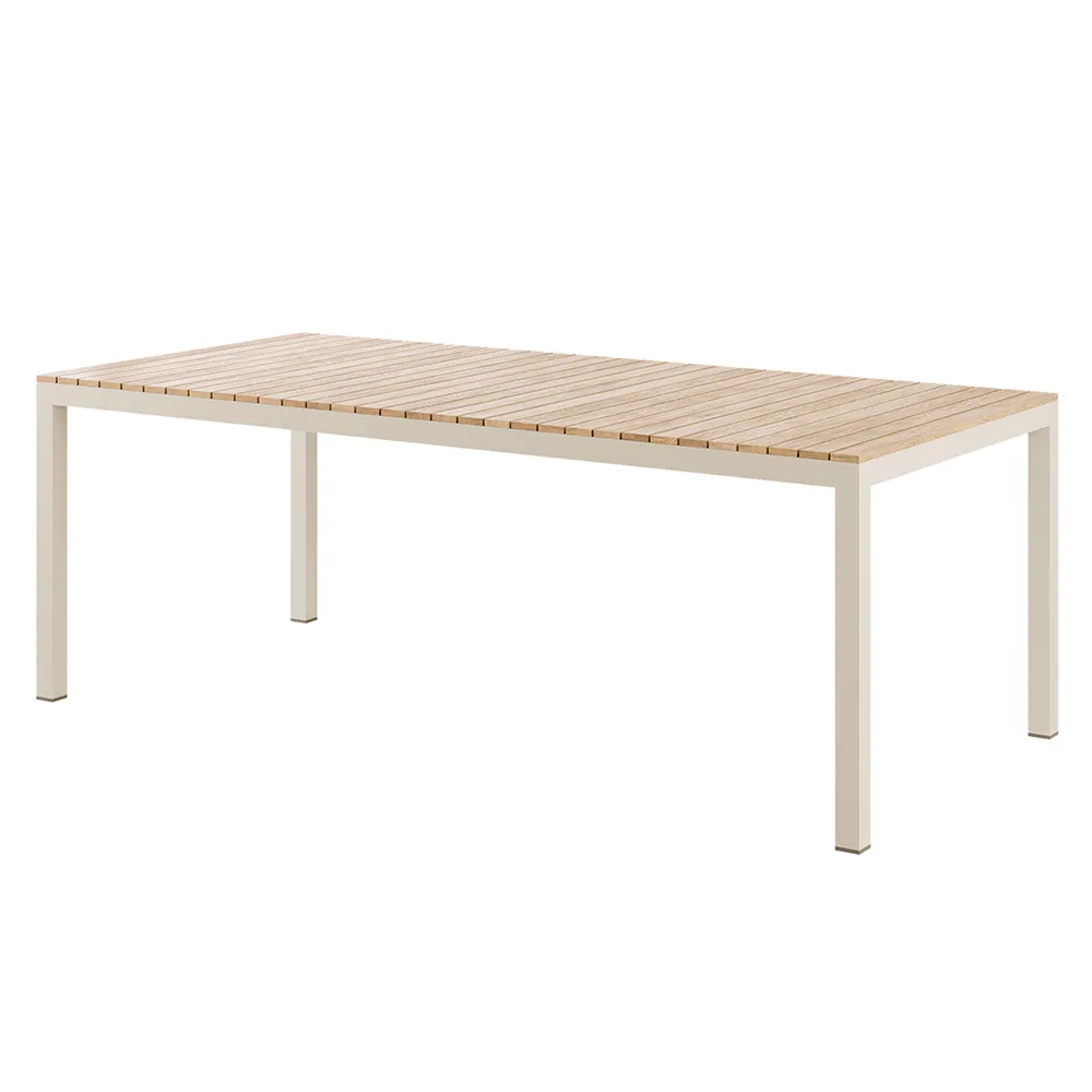 Cinas, Mood Extreme spisebord 100x208 cm sandgrå / teak