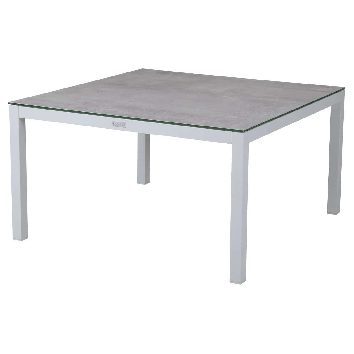 Brafab, Belfort Sofabord Hvid/Grå Aluminium 90x90 3D-printet Glasplade Brafab
