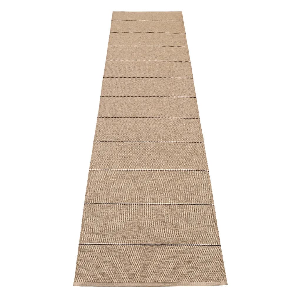 Pappelina, Lea tæppe Potato/Dark Brown/Vanilla 70 x 300 cm