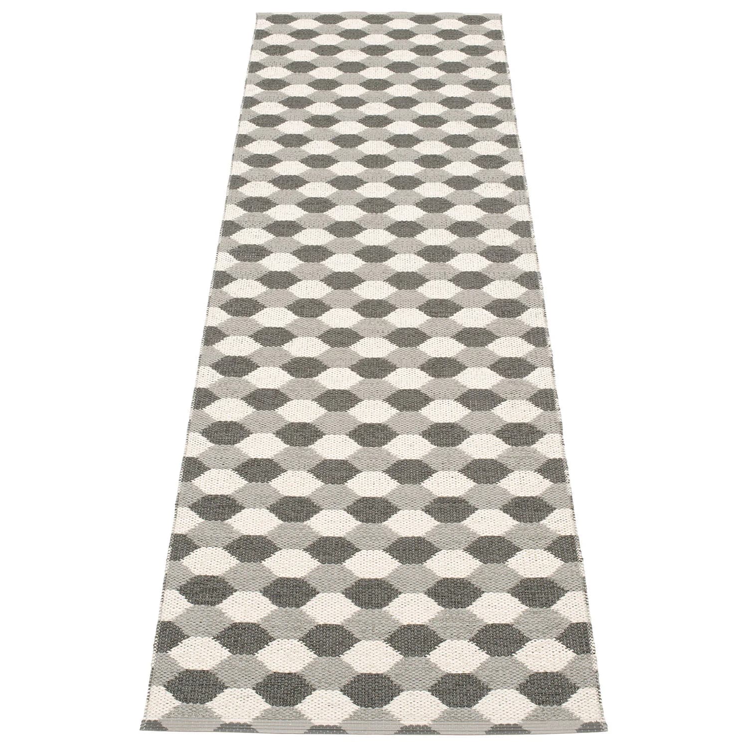 Pappelina, Dana tæppe 70x250 cm warm grey / charcoal / vanilla