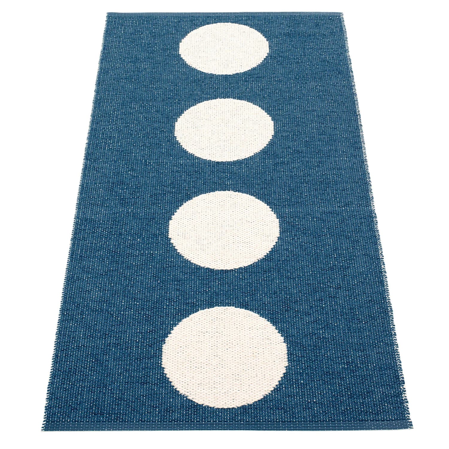 Pappelina, Vera tæppe 70x150 cm ocean blue / vanilla