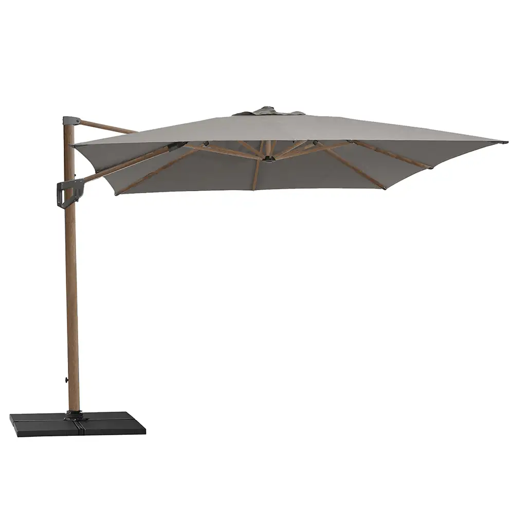 Cane-line, Hyde Luxe 300x400 cm Taupe/Wood look Frithængende parasol