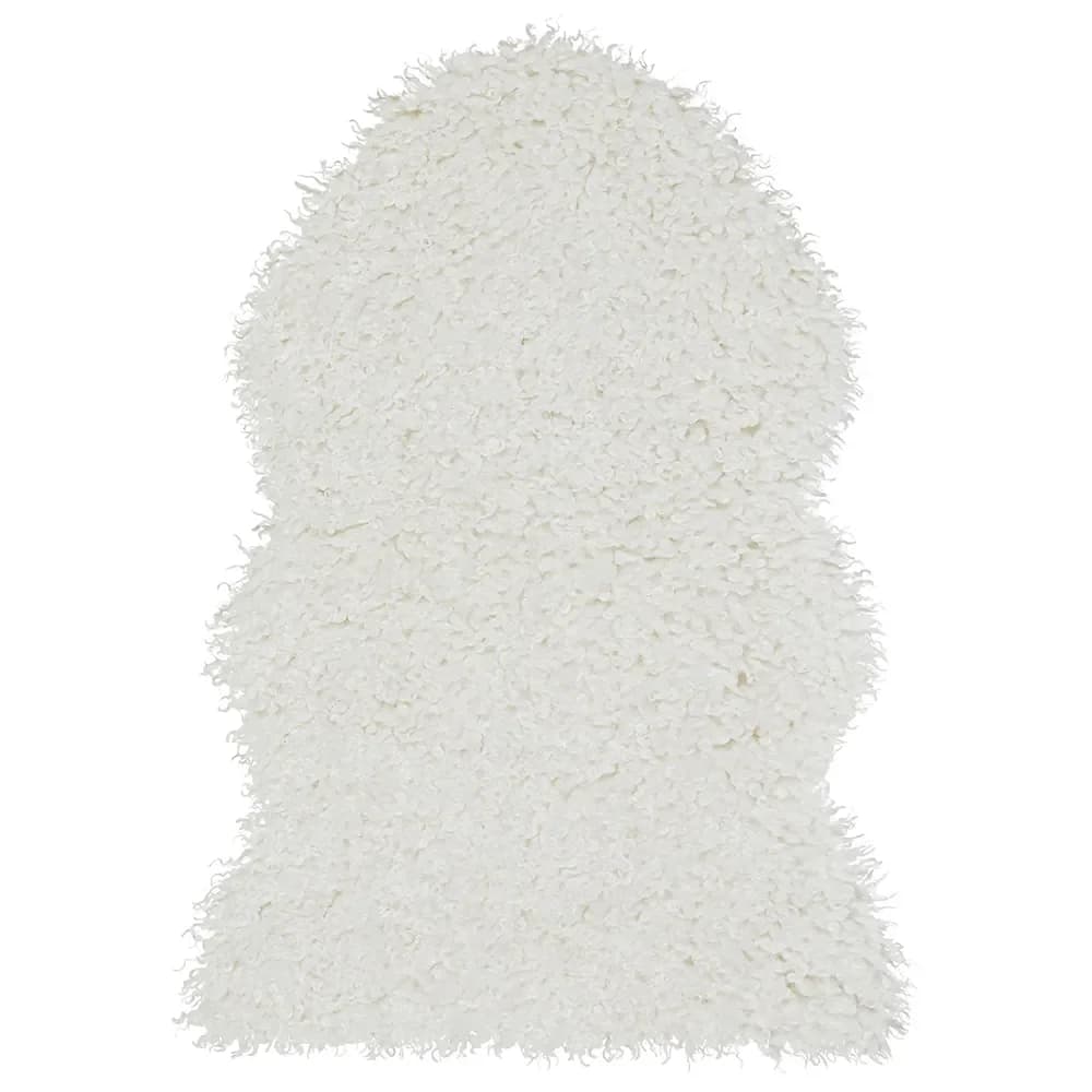 Skinnwille, Wooly tæppe 60x90 cm Ivory