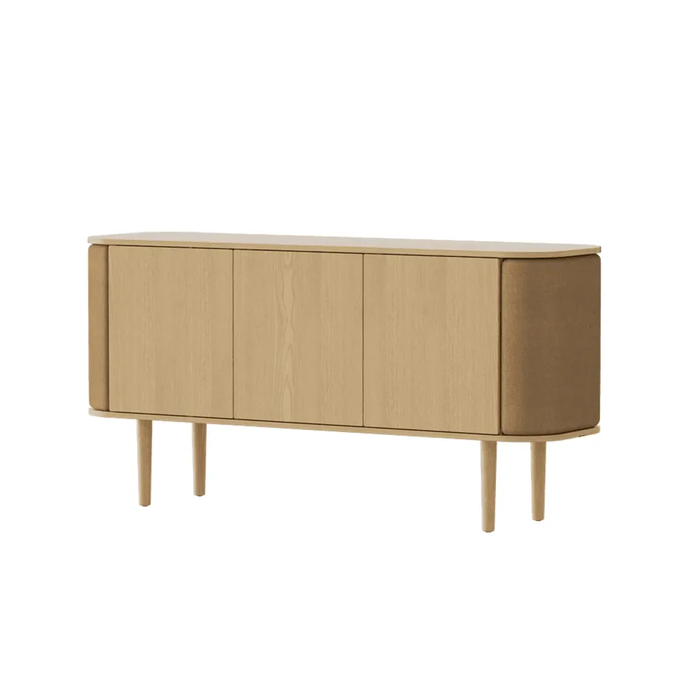 Umage, Treasures skab med 3 låger Eg/Brown faux leather