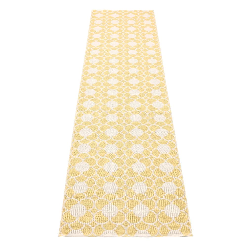 Pappelina, Anya tæppe Pale Yellow/Vanilla 70 x 300 cm
