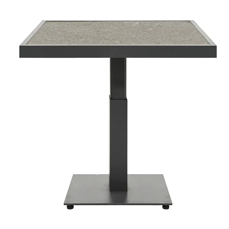 Brafab, Scale sofabord 85x85 cm antracit / Dark Brownish Ceramic