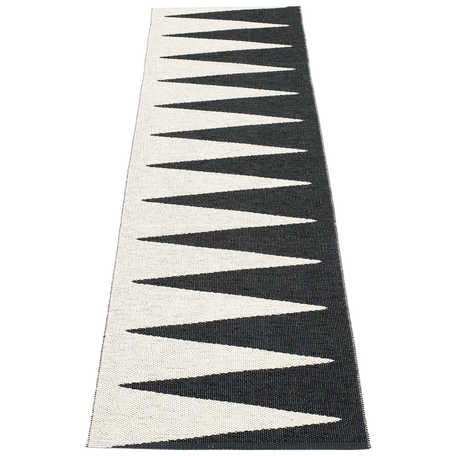 Pappelina, Vivi tæppe 70x250 cm black / vanilla