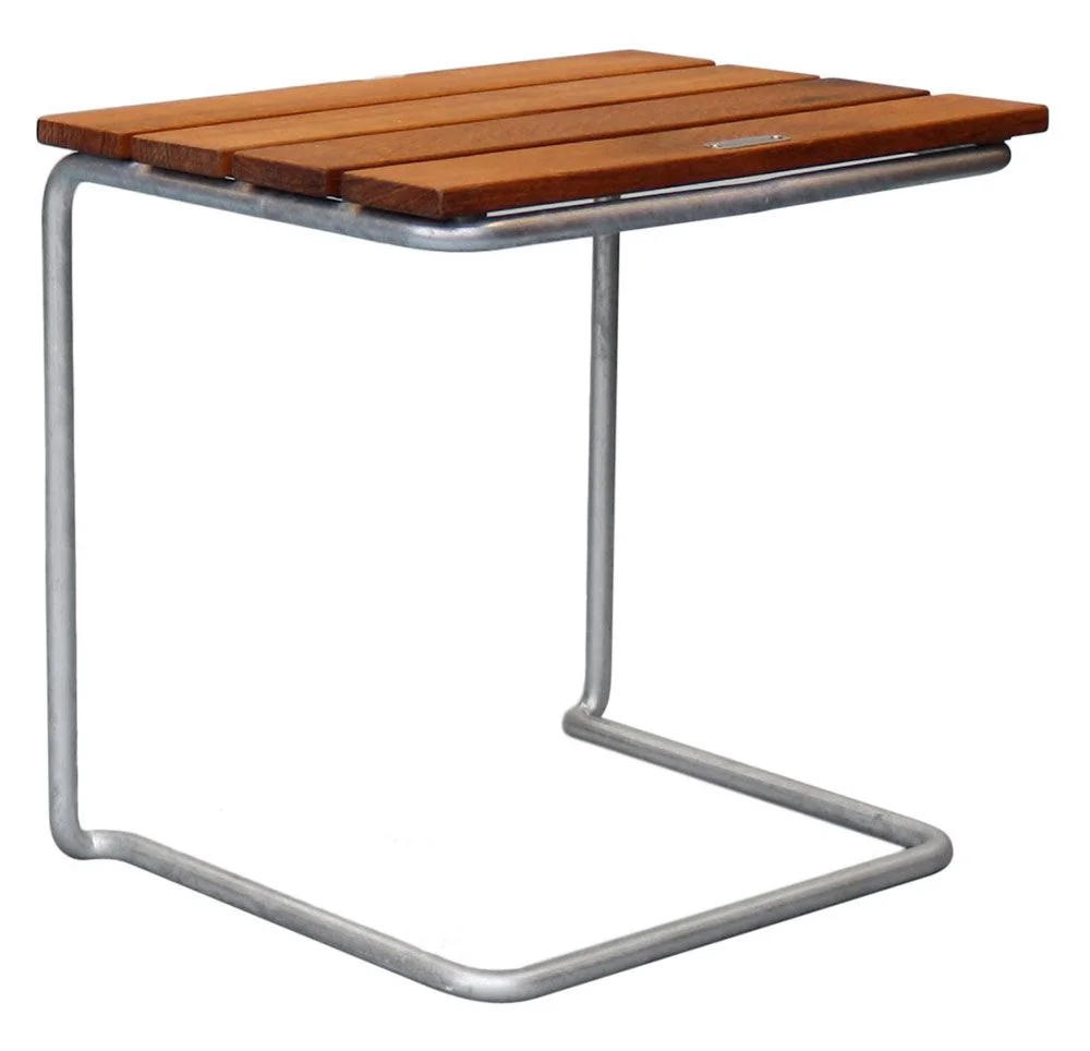Grythyttan Stålmöbler, Bord 3A 3 Ubehandlet Teak/Varmgalvaniseret Understel Grythyttan Stålmöbler