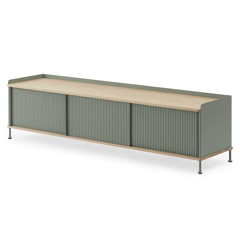Muuto, Enfold skænk 186 x 45 cm - oiled oak Dusty Green