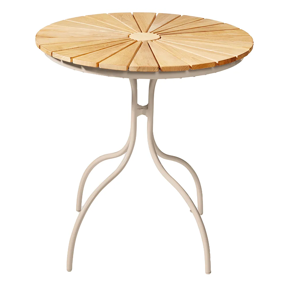 Cinas, Ellen cafébord 80 cm sandgrå / teak