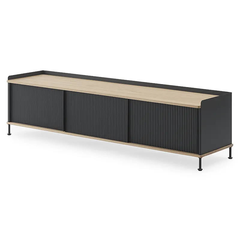 Muuto, Enfold skænk 186 x 45 cm - oiled oak Anthracite Black