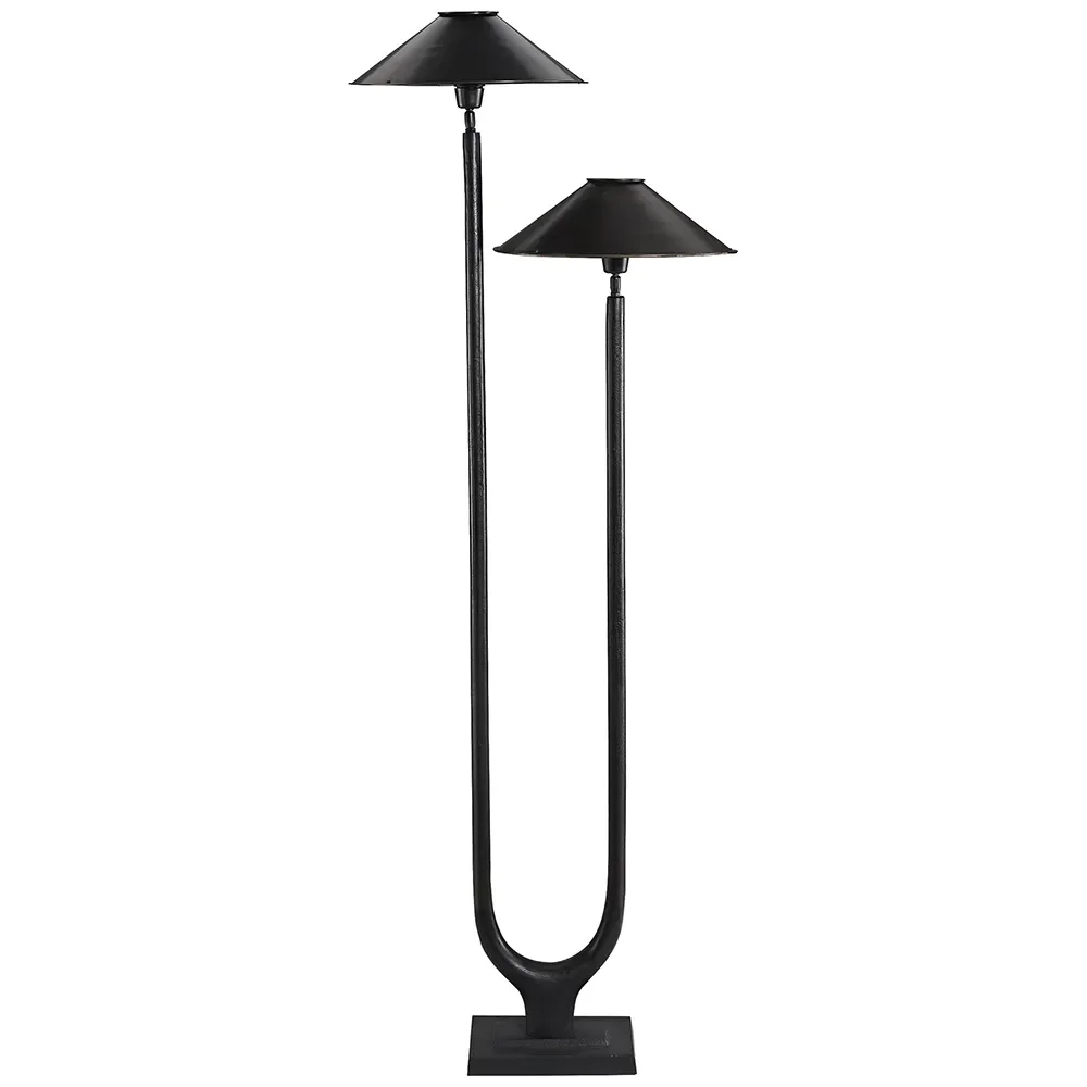 Artwood, Dobbelt gulvlampe antik bronze
