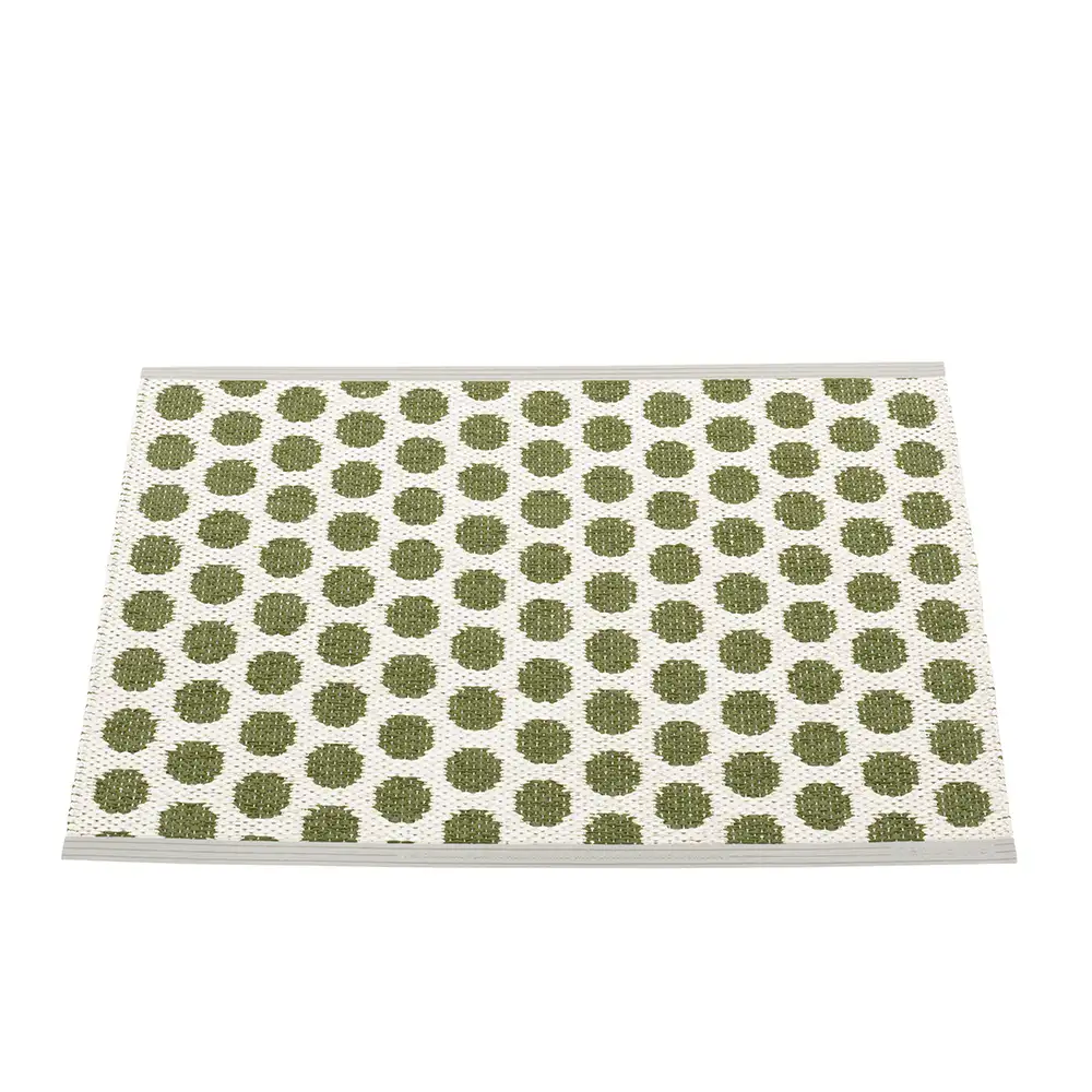 Pappelina, Noa tæppe 70x50 cm Dark Olive/Vanilla