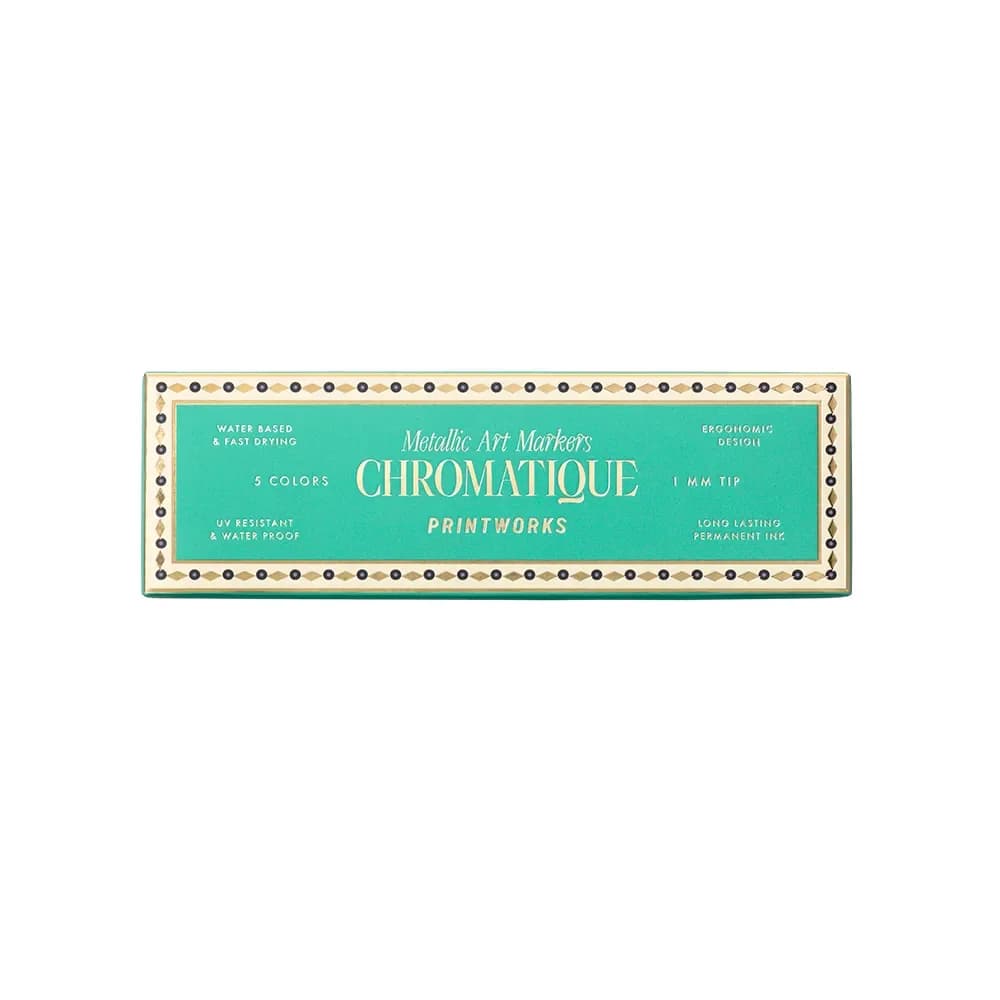 Printworks, Metallic Art Markers, 5-pack