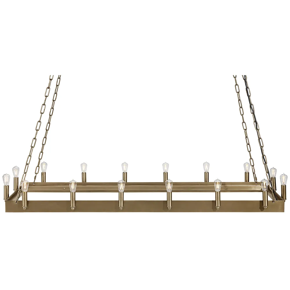 Artwood, Loftslampe Crown 148x48 Cm old brass