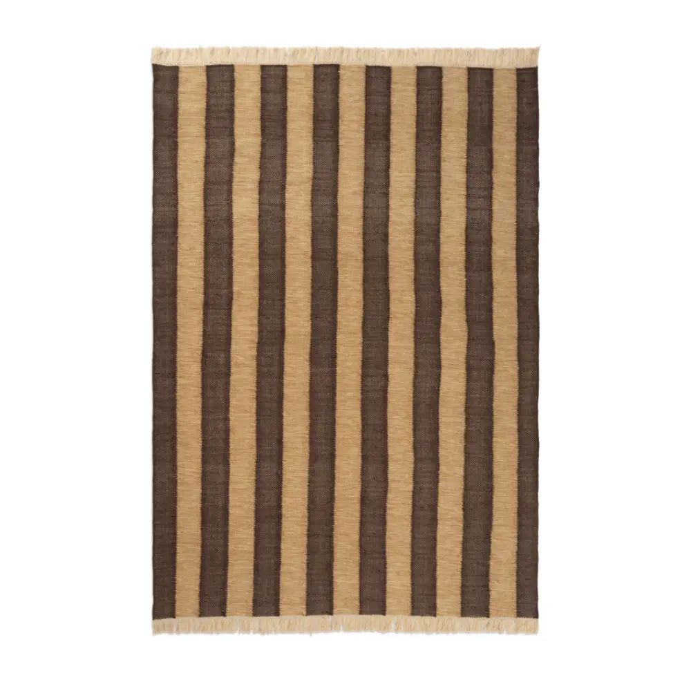 Ferm Living, Ives Tæppe 140x200 cm - Tan/Chokolade