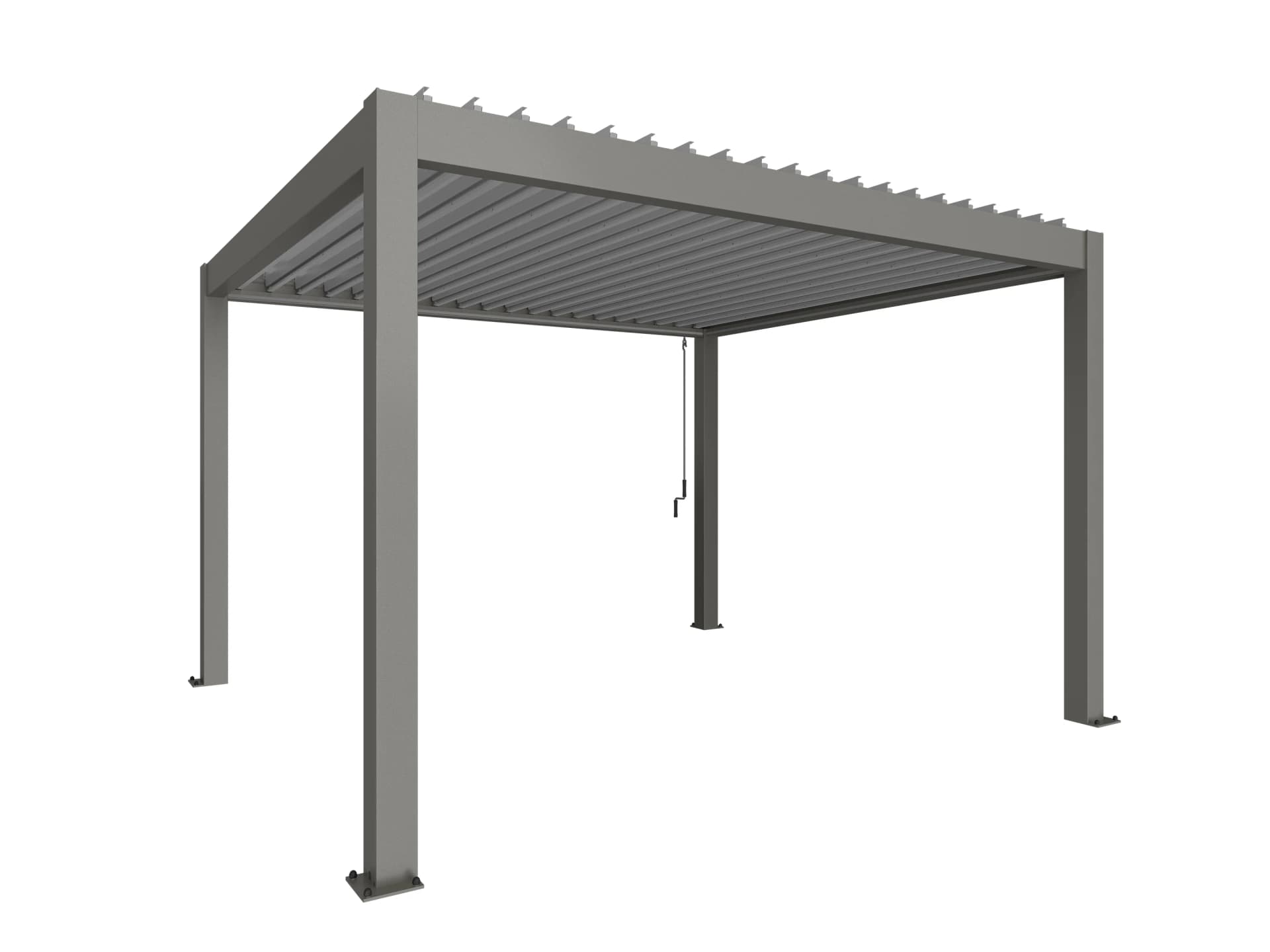 Biohort, Pergola størrelse 4 x 3,5 metallisk quartz grå/sølv