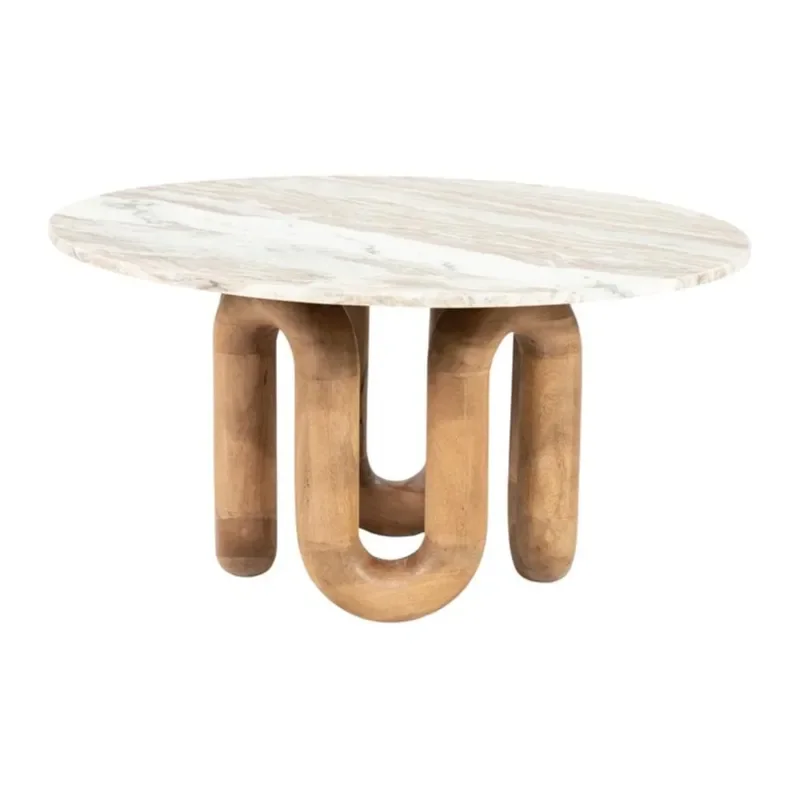 By-Boo, LoopStone sofabord 80x80x42 cm marmor natur