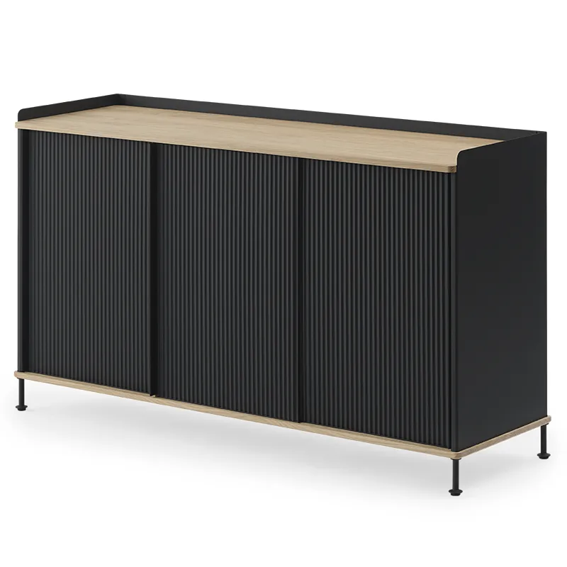 Muuto, Enfold skænk 148 x 45 cm - oiled oak Anthracite Black