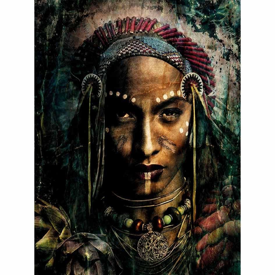 Artwood, Vægdekoration Indian Portrait 80x120 cm Artwood