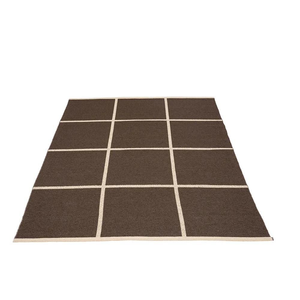 Pappelina, Vævet Tæppe Criss Dark Brown 180x260 cm