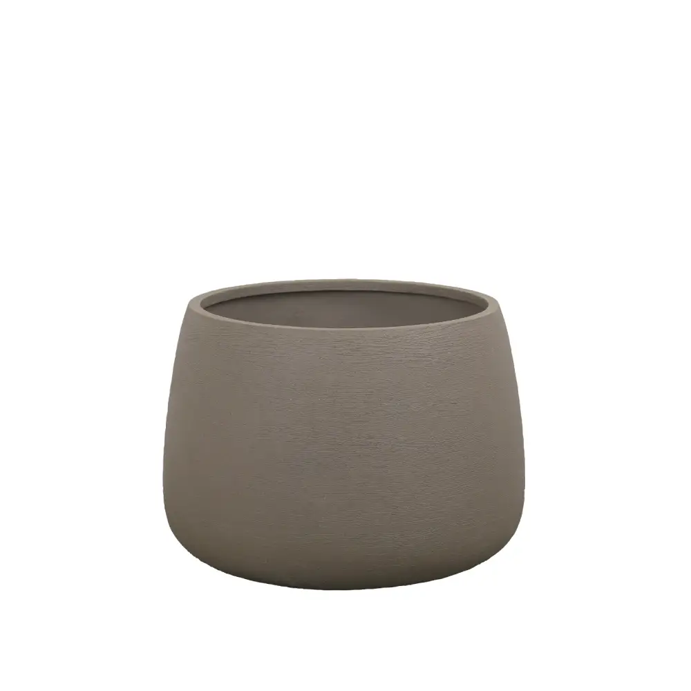 Cane-line, Soil potte rund middel Taupe structure, fiberglas