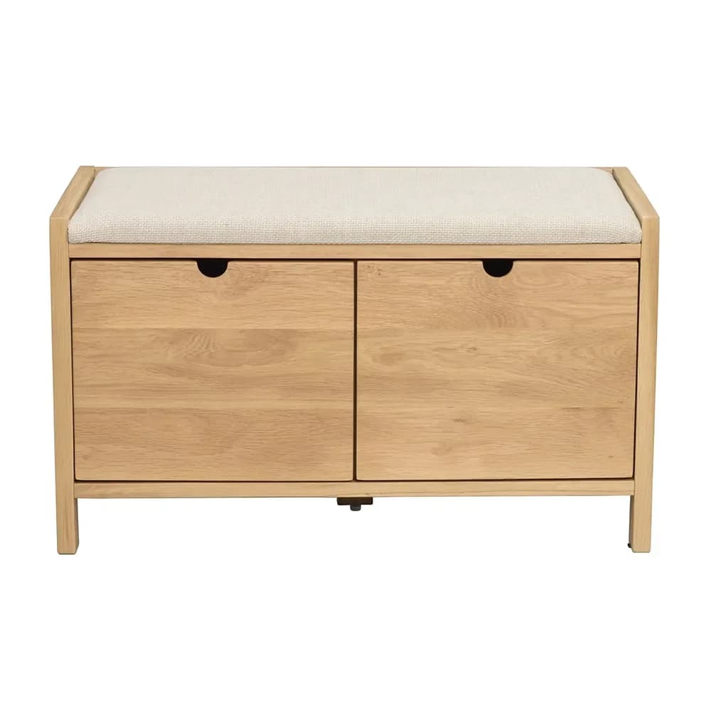 Rowico Home, Hillmond opbevaringsbænk 80 cm eg/beige stof