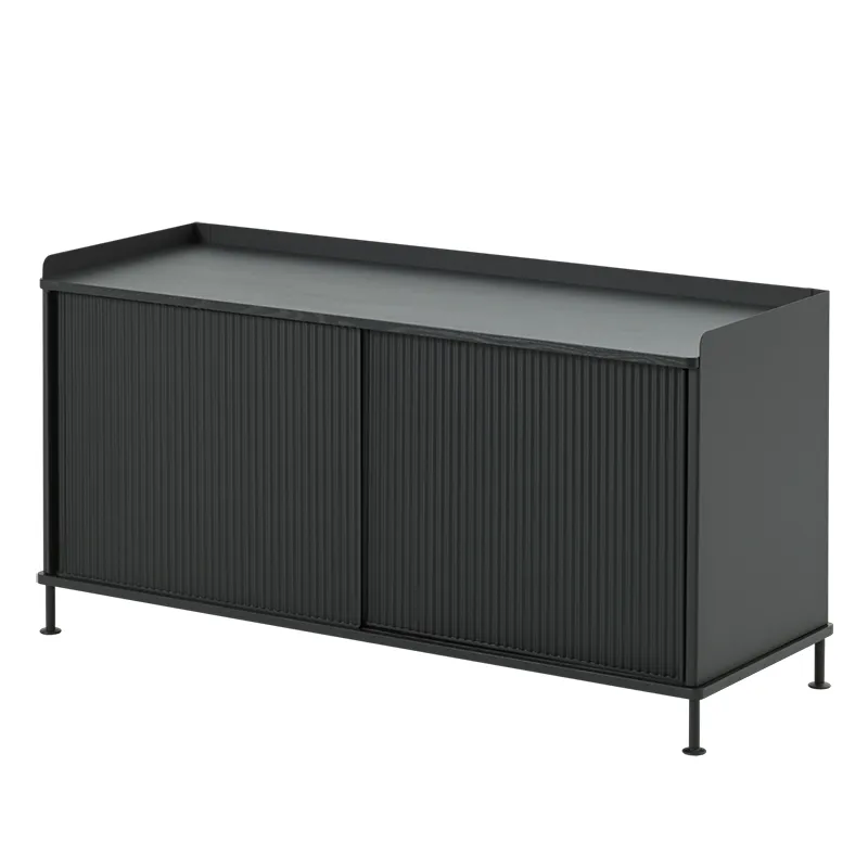 Muuto, Enfold skænk 124 x 45 cm - Black Anthracite Black