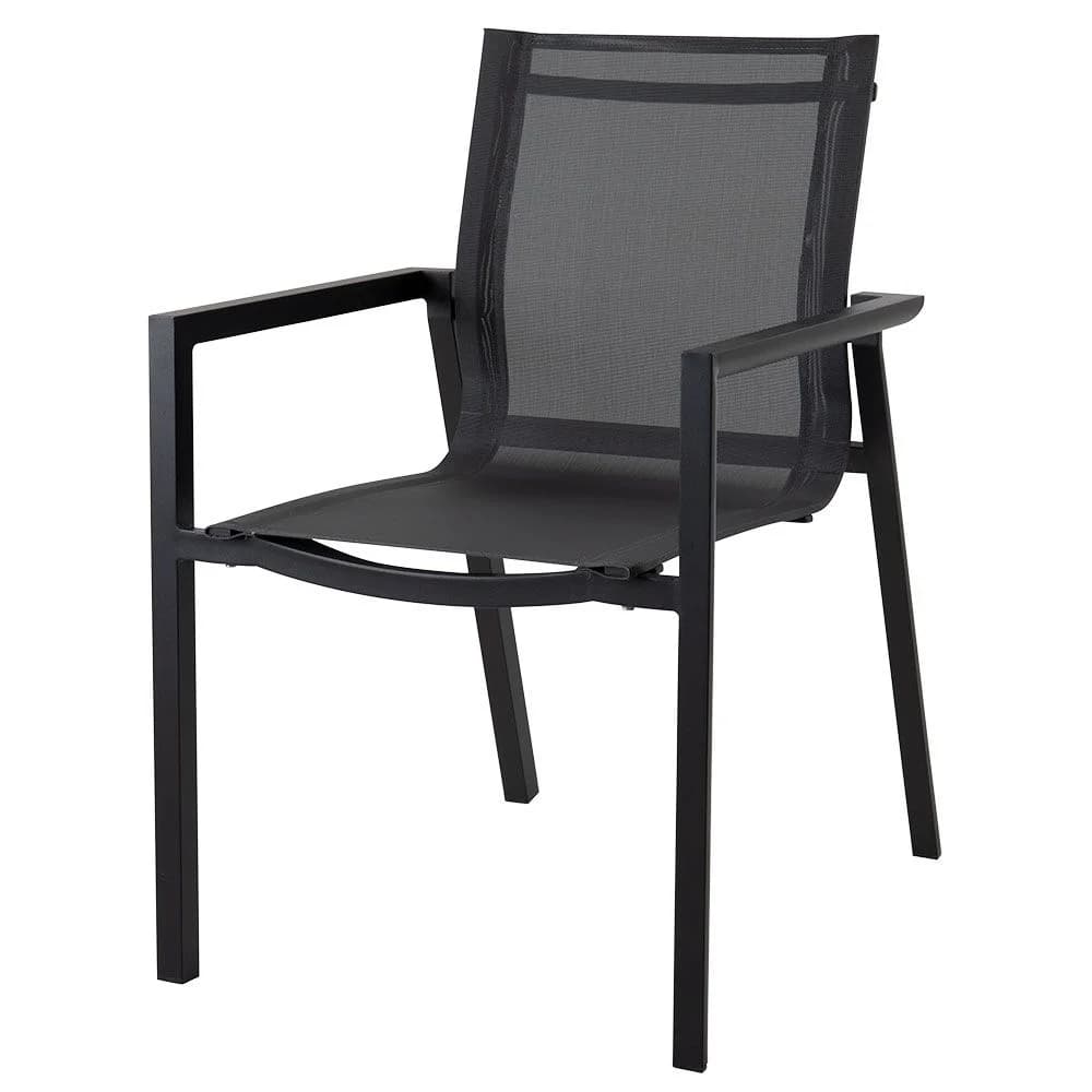 Brafab, Delia Stabelstol Sort/Textilene Brafab